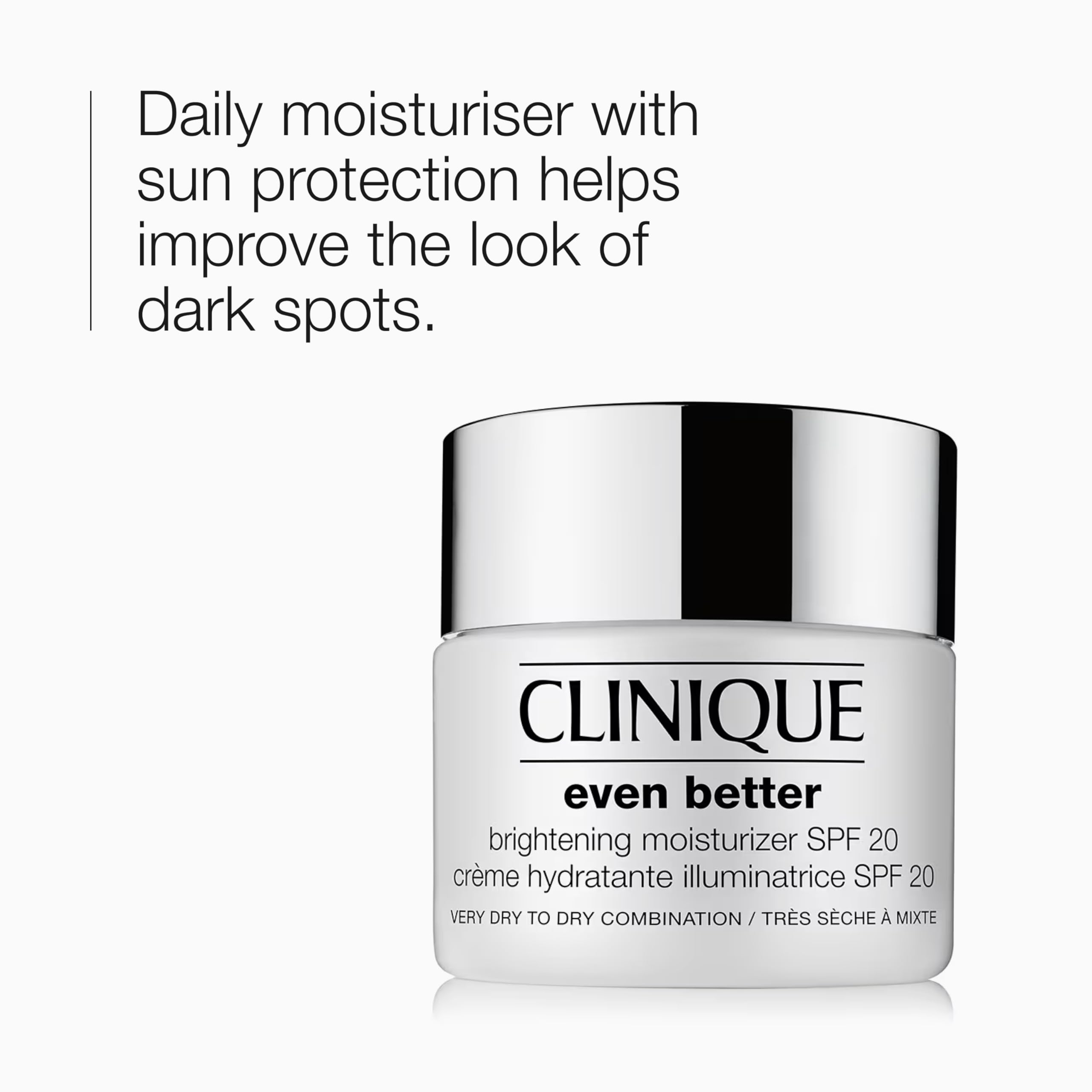 Clinique Even Better Brightening Daily Oil Free Moisturizer SPF 20 For Very Dry To Dry Combination Skin Types - Image 2