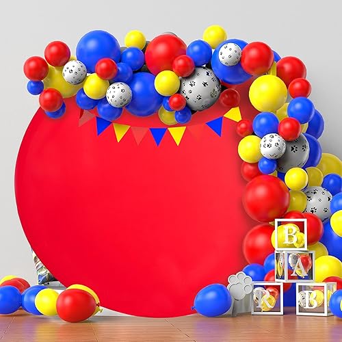 Miniatura 7 de Fondo redondo rojo de 7.2 pies, resistente a las arrugas, fondo redondo para fotografía, para bodas, cumpleaños, baby shower, decoraciones