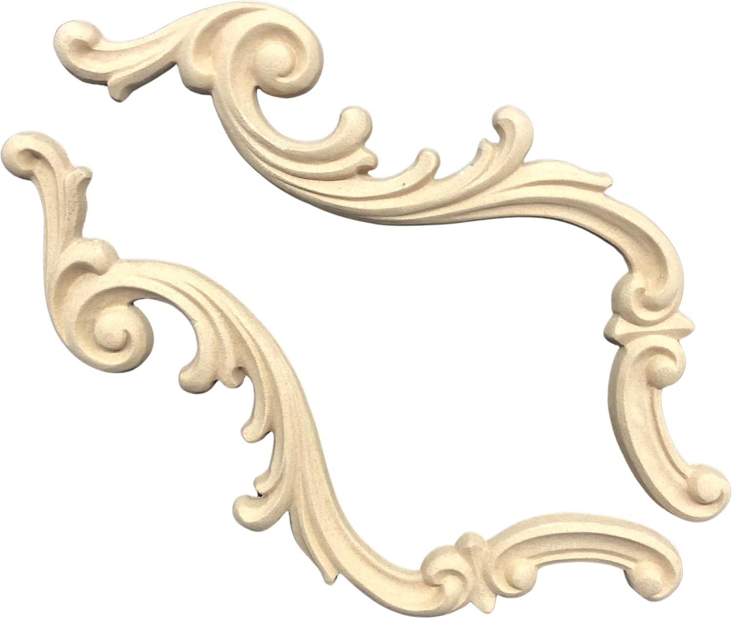 WoodUbend WUB1309 Set of Decorative Scrolls Heat Bendable & Flexible Wood Appliques 25x8cm - DIY Craft, Furniture & Home Decor - Easy to Apply & Paint - Versatile, Reusable & Durable Decals