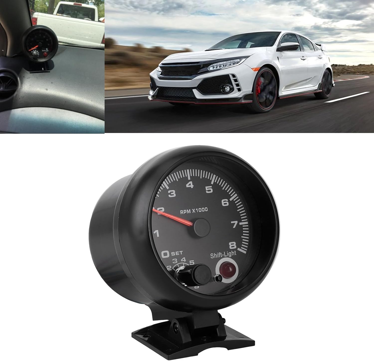 Tachometer RPM AUE, S Tachometer, Dashs Mot Tachometer for Improvin Efficiency and Performance When Drivin Or Adjustin Vehicles