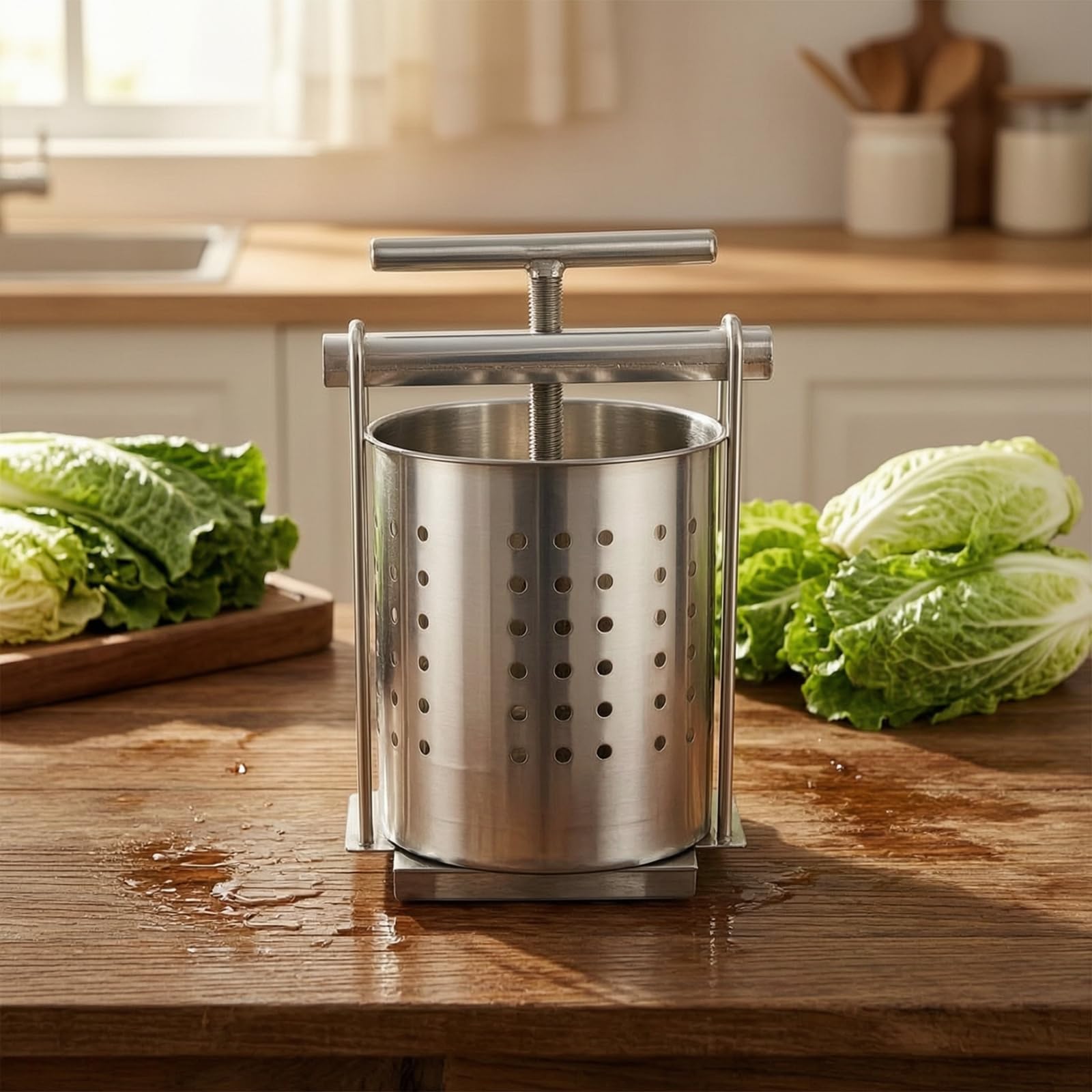 Exprimidor Verduras Manual Exprimidor Frutas Compacto para Cocineros, 1.5L