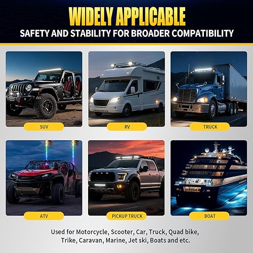 Miniatura 9 de Arnés de cableado de control remoto de barra de luz LED, kit de arnés de cableado de control remoto inalámbrico Jihe para barra de luz LED, luz de