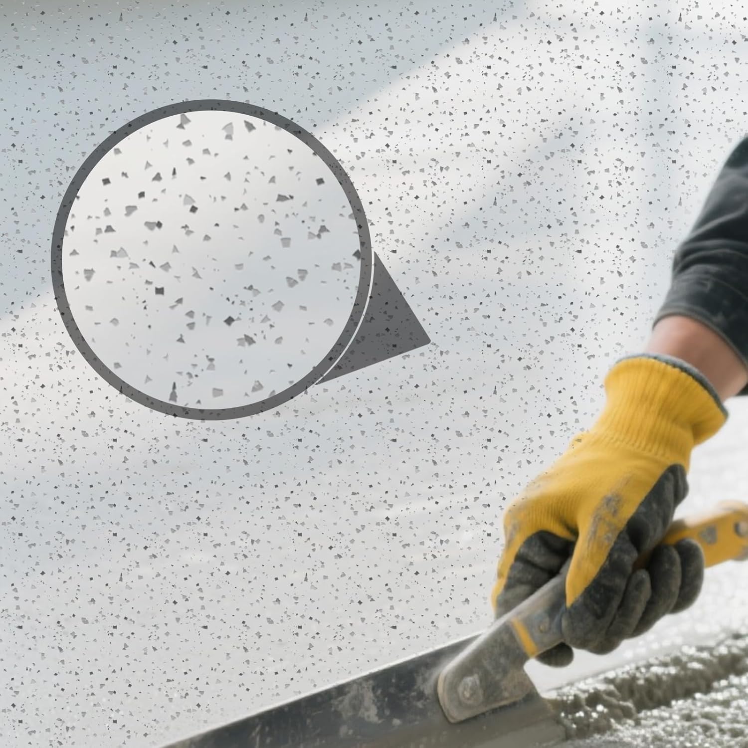 Epoxy Floor Flakes for Garage, Blend Color Chips Concrete Floor Coatings Decorative Paint Flakes for Walls Paint Interior Exterior (Black,White,Blue,Grey, 6.6lb)