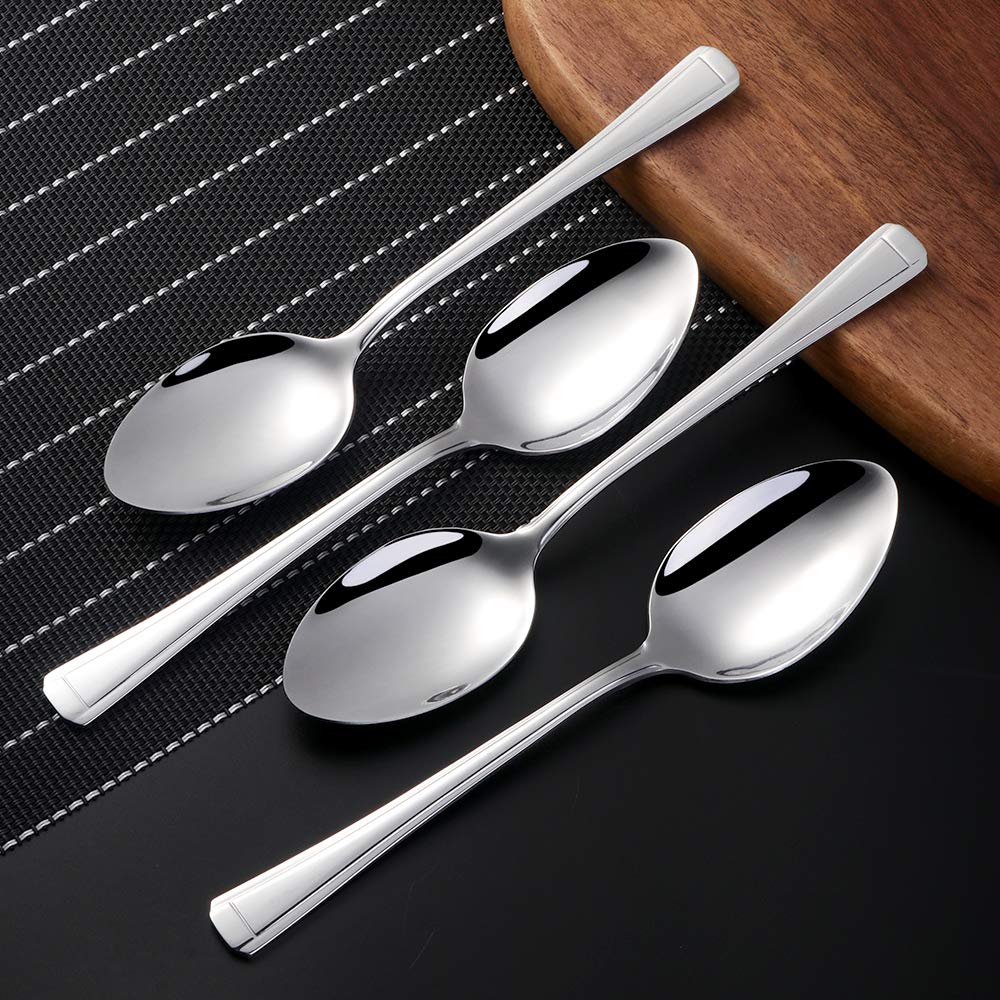 Set 12 Cucchiai Da Dessert In Acciaio Inox 18/10 - Design Balmoral, Finitura A Specchio, Per Tavola Elegante - Foto 8