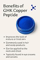 Vista 3 de Skin Perfection Polvo de péptido de cobre GHK-Cu - Ingrediente de suero de péptidos de cobre DIY con GHK para un cabello más completo y una piel