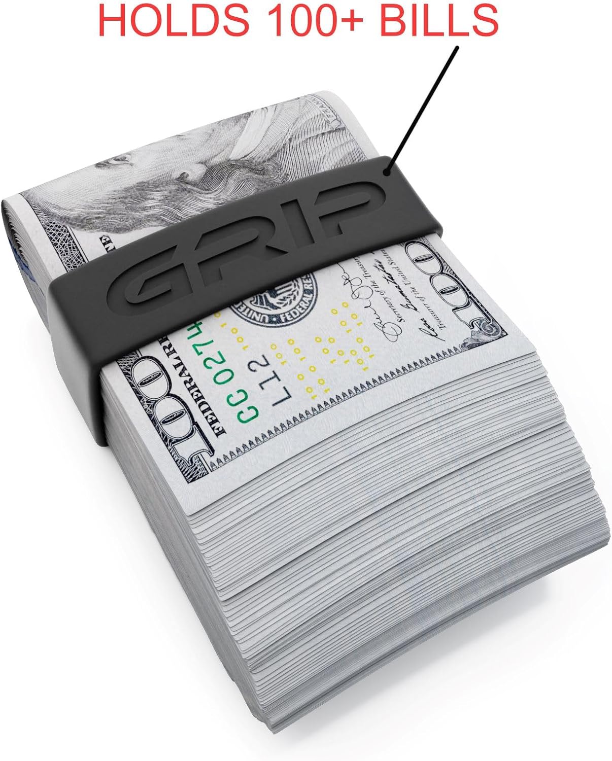 Grip Money Bands (Pack of 3) - BLACK - Premium Silicone Band for Cash & Cards - Slim & Durable Design - Image 8