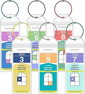 Cruise Luggage Tags, 6 Pcs Luggage Tags for Cruise Ship Essentials, Royal Caribbean Luggage Tag Holders with Zip Seal & Steel Loops, Waterproof Clear Cruise Tags for All Cruise Lines