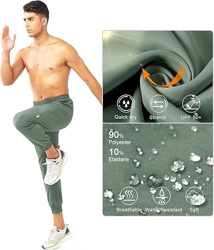 Vista 5 de NORTHYARD Pantalones deportivos para correr para hombre, ligeros, de secado rápido, para gimnasio, deportes activos, entrenamiento en pista