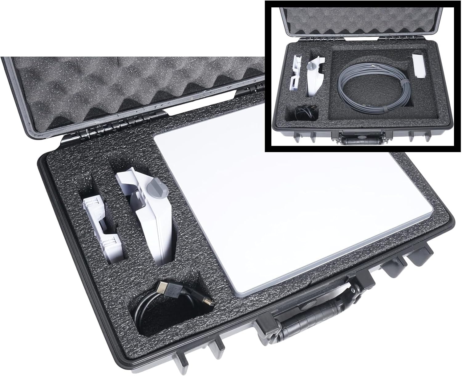 Starlink Mini Case, Precision Cut Foam Protects Starlink Mini Accessories, Ideal for RV Travel & Outdoor Use. Slim Profile (One of the most compact on the market!). Airtight, Waterproof, Shippable.