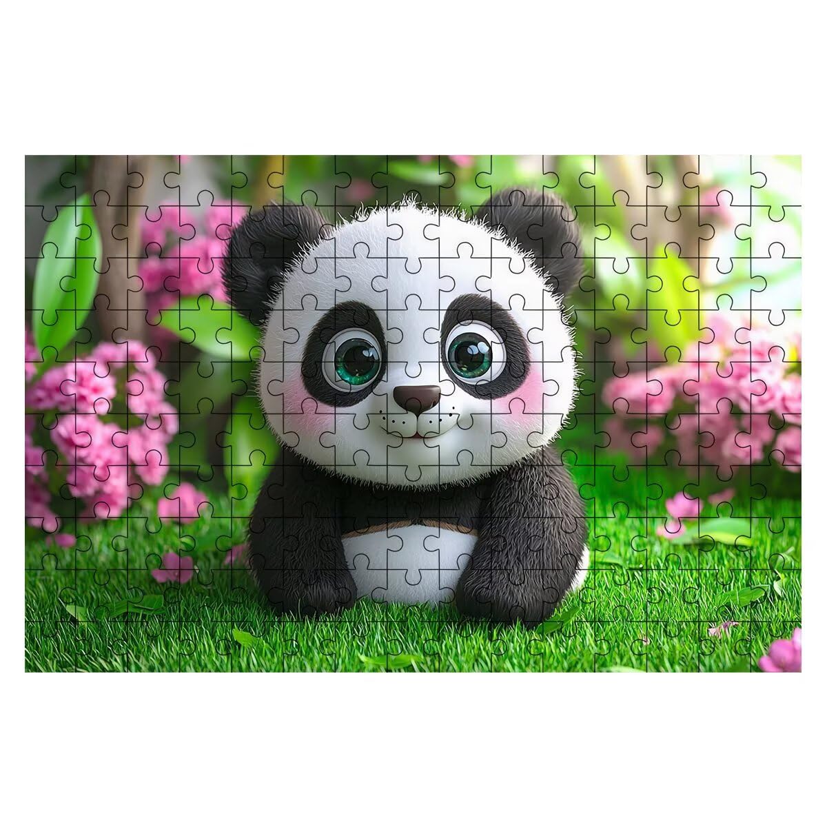 Puzzle 2000 elementów, puzzle Panda, drewniane puzzle z uroczym pudełkiem z motywem, klasyczne puzzle dla dorosłych i całej rodziny, zabawa, kreatywny pomysł na prezent dla mężczyzn i kobiet