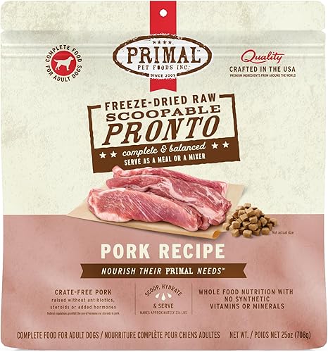 Miniatura 15 de Alimento liofilizado para perros Primal, Pronto Mini Nuggets, cordero; cucharea y sirve, comida completa y equilibrada; también se puede utilizar