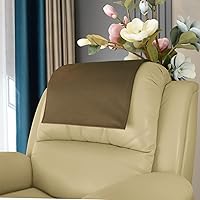Vista 10 de Funda antideslizante para reposacabezas de muebles, protector de reposacabezas de piel sintética para silla reclinable, funda protectora de vinilo