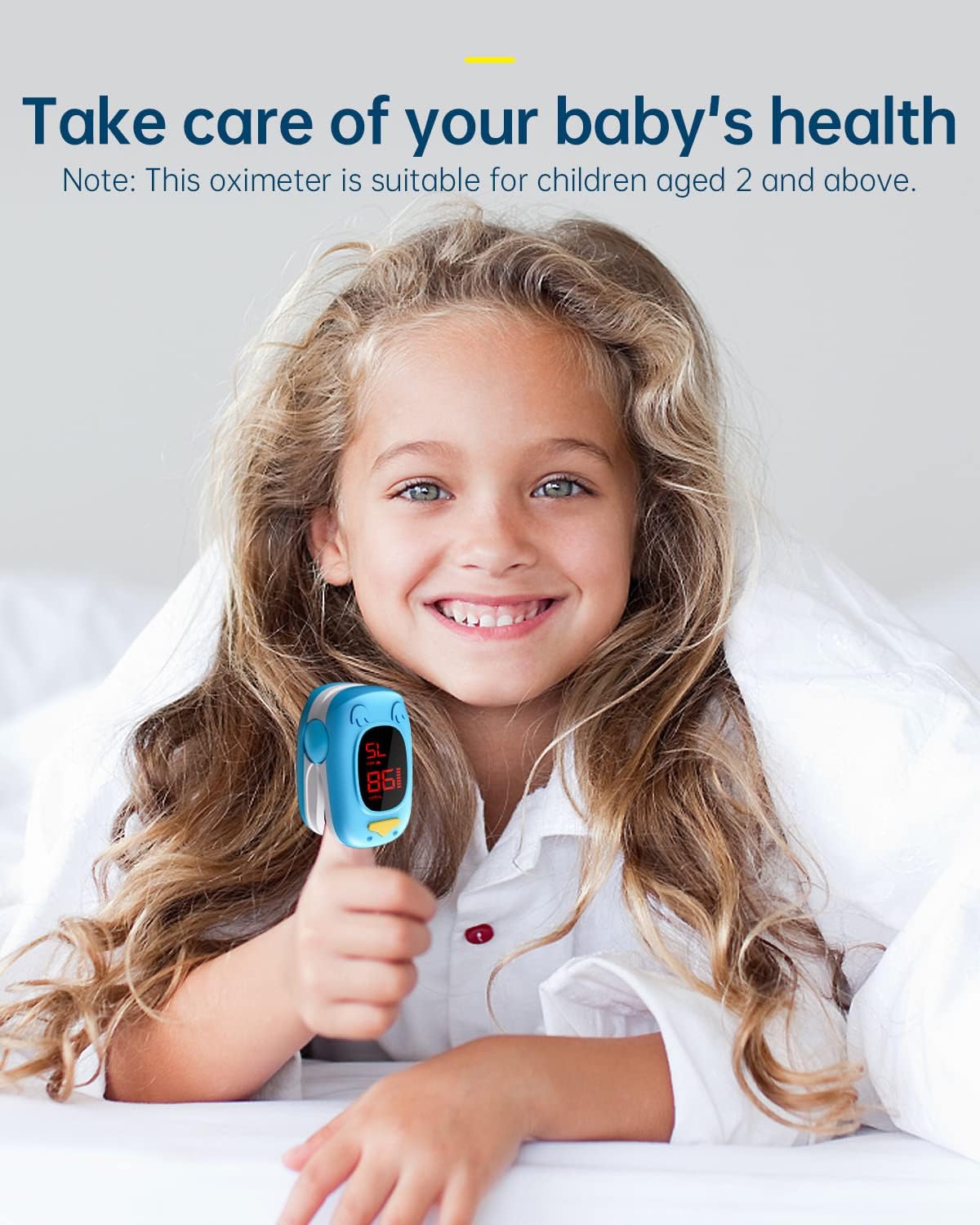 Pulse Oximeter for Kids-HOLFENRY infant Pulse Oximeter Fingertip Kids Blood Oxygen Meter Finger Pulse Oximeter Children with OLED, Baby Oxygen Monitor Bluetooth with Battery : Health & Household