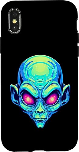 Miniatura 4 de iPhone 14 Pro Funny Alien Face UFO Alien Head Case