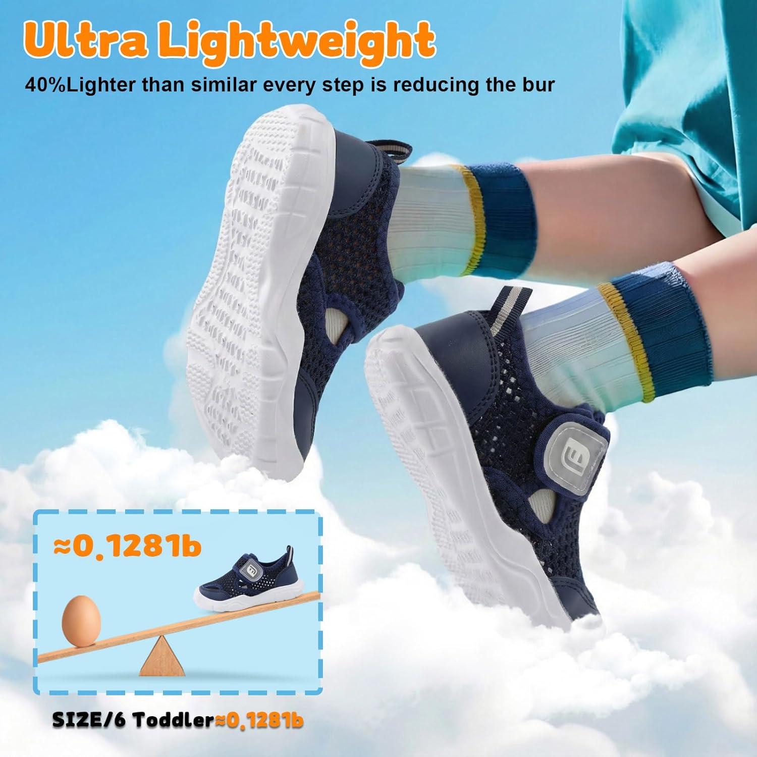 JOINFREE Toddler Water Shoes Girls Boys Wide Barefoot Beach Sandals Lightweight Summer Swim Shoes Quick-Dry Non-Slip Aqua Athletic Outdoor Walking Sneakers - Image 5
