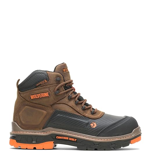 Wolverine Men's Overpass WP CT MID Work Boot, Summer Brown, 10