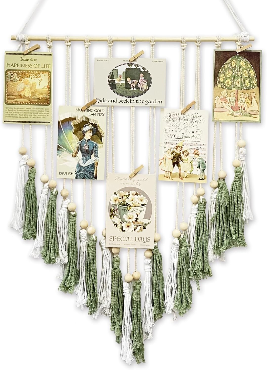 Bedroom Decor Wall Hanging Photo Display Boho Cards Holder