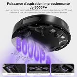MONSGA Robot Vacuum with Mop, 7000Pa Powerful Suction, Lidar Navigation Robotic Vacuum with 3.5L Self-Empty Station, 180mins Runtime, APP/Remote/Voice Control, for Hard Floors and Carpets (MS1MAX) - 2