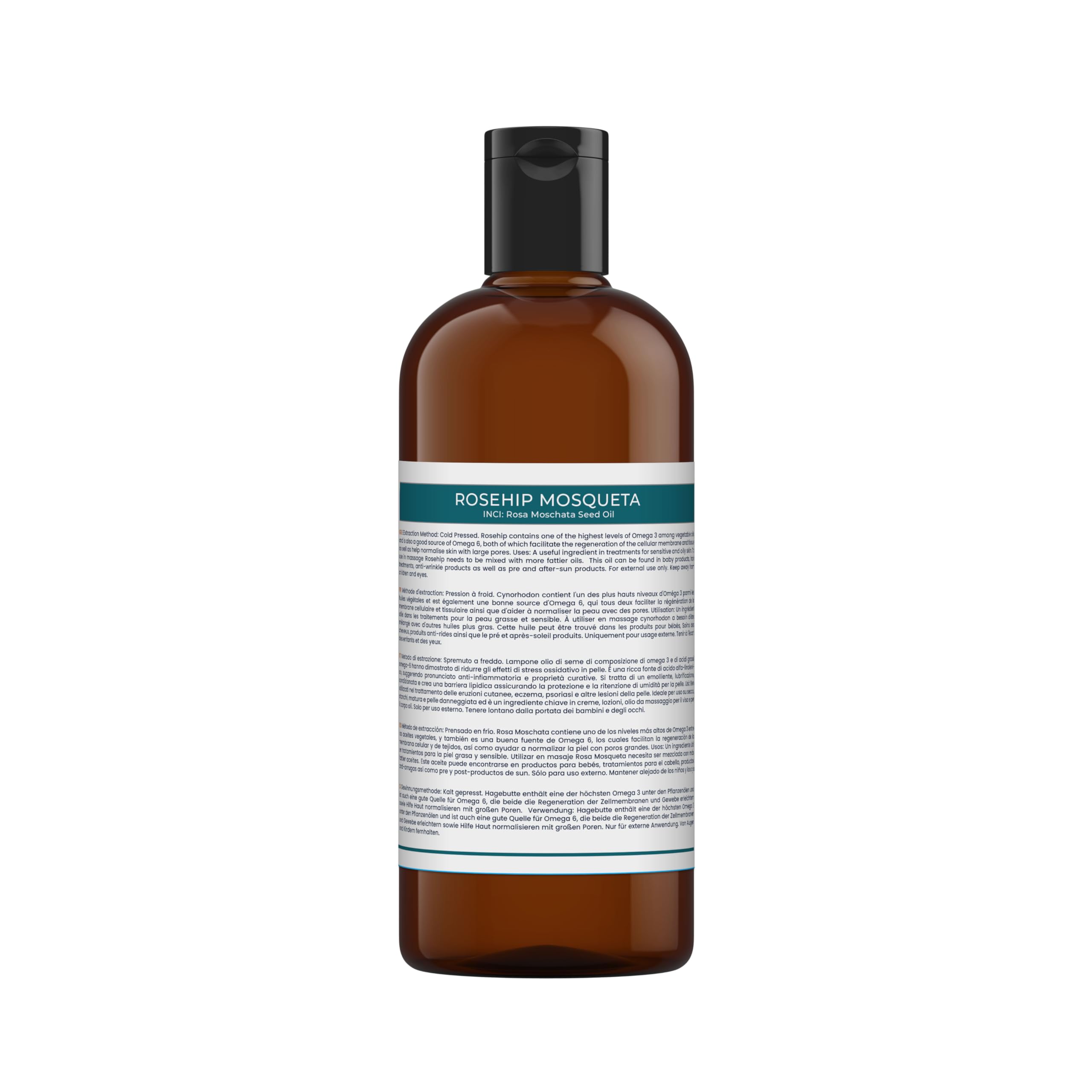 Mystic Moments | Olio vettore di rosa mosqueta | 1 litro | Olio vettore di rosa mosqueta per pelle, capelli, massaggio e formule cosmetiche.