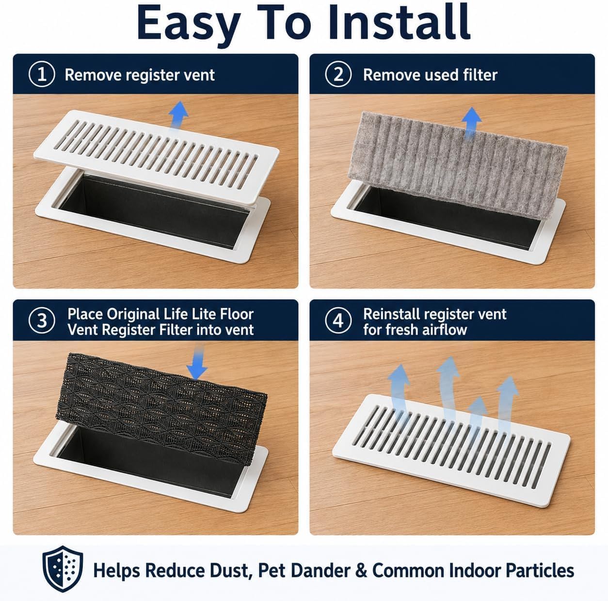 2x12 Air Vent Filters for Home, Floor Vent Filters, 6 Pack image 5