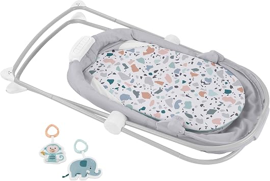 Fisher Price Foldable Crib, Foldable Portable Baby Crib GWD36 with Projection Light for Newborns and Babies