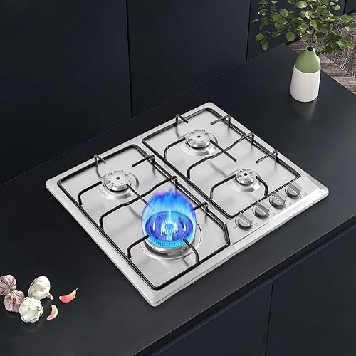Miniatura 9 de Gas Stove 45 Burner Stove Gas Propane Range Tempered Ignition Camping Glass Cooktop with Flameout Protection for Kitchen (4 Burners)