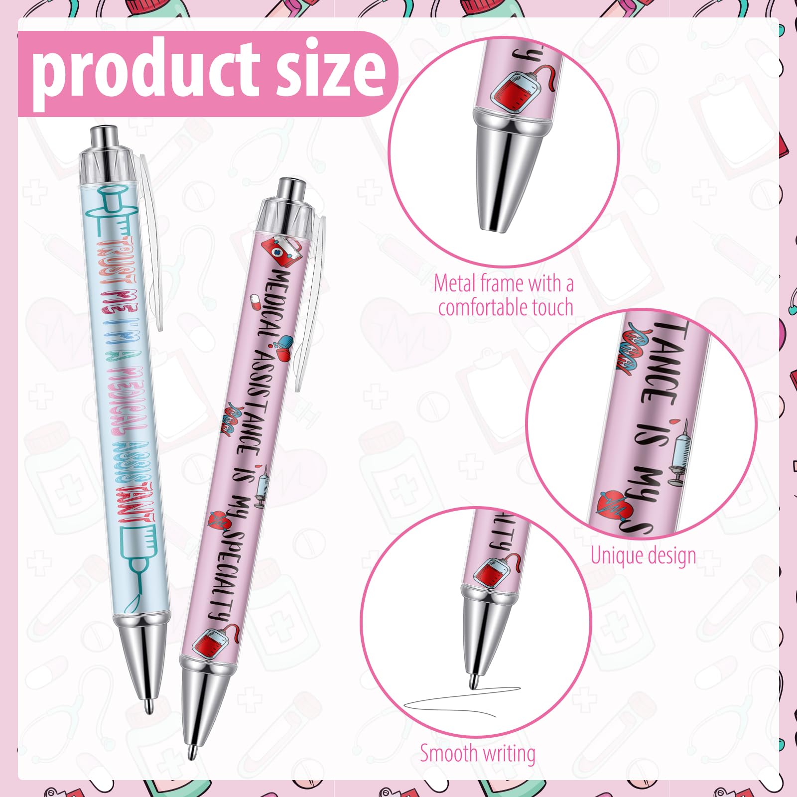 Sayglossy 36 Pcs Medical Assistant Gifts Bulk Ma Cma Ballpoint Pens for Women Men Black Ink Pens Ma Gifts for Birthday National Nurses Week Medical Assistants Week