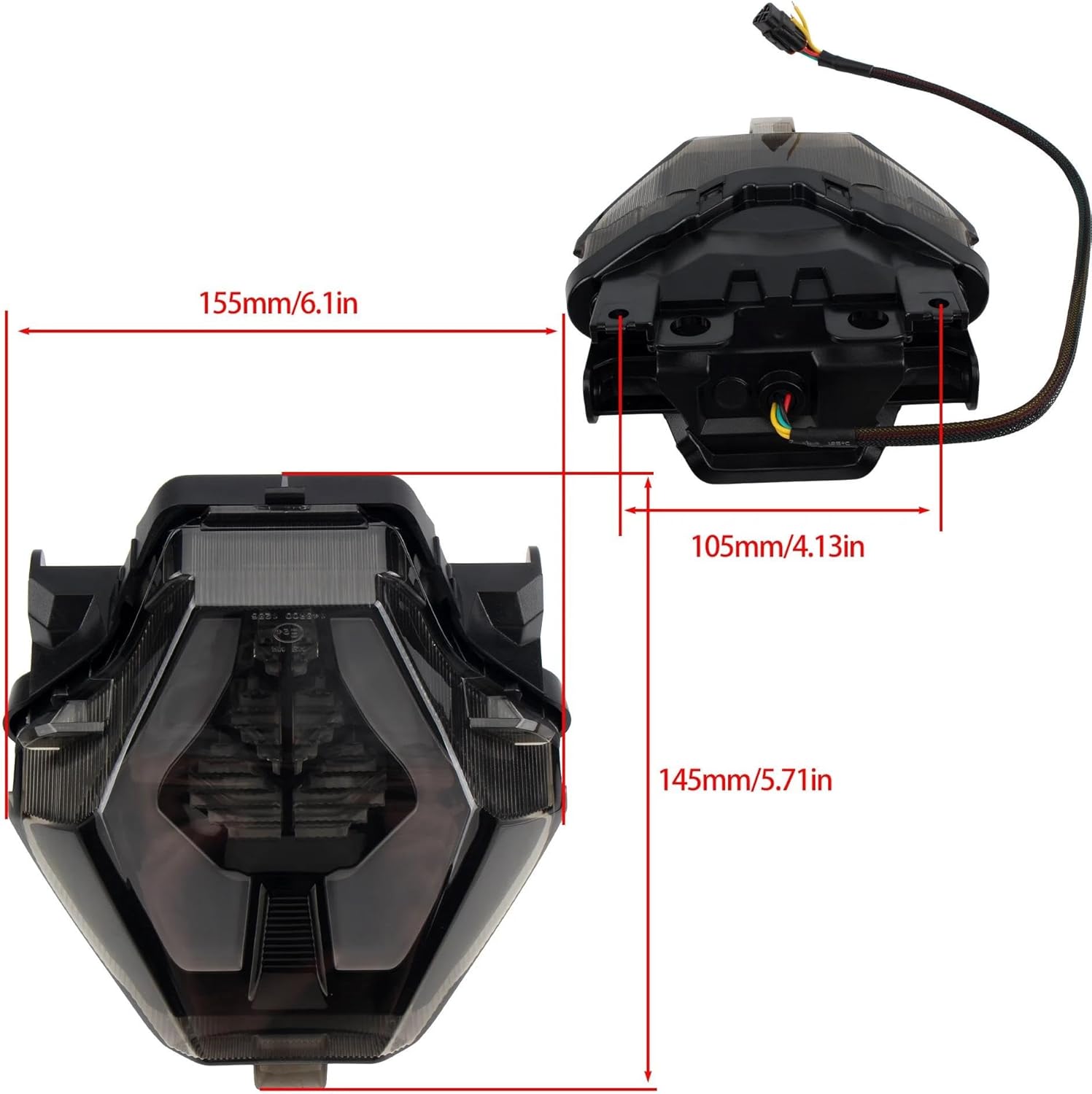 KAWASAKI ZZR250 ZZR600 ZX-11 ZX600E ZZR1100 Eマークリアテール
