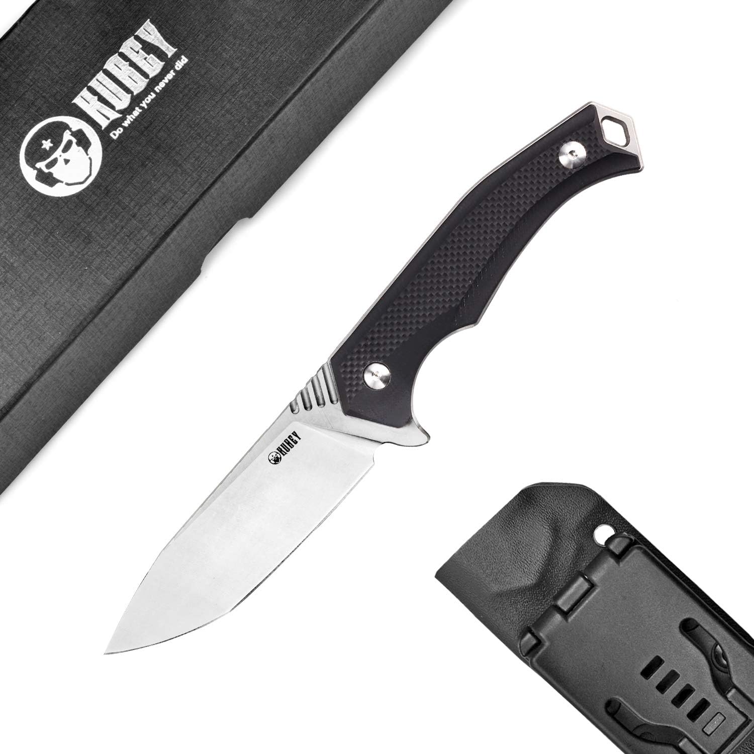 Exclusive Discount 80% Offer KUBEY KU184 Fixed Blade Knife with Kydex Sheath, 4.1 Carbon Steel and G10 Handle with Full Tang Construction for Outdoor Survival and Hiking (Black) 🔥 Hot Deals KUBEY KU184 Fixed Blade Knife with Kydex Sheath, 4.1 Carbon Steel and G10 Handle with Full Tang Construction for Outdoor Survival and Hiking (Black)