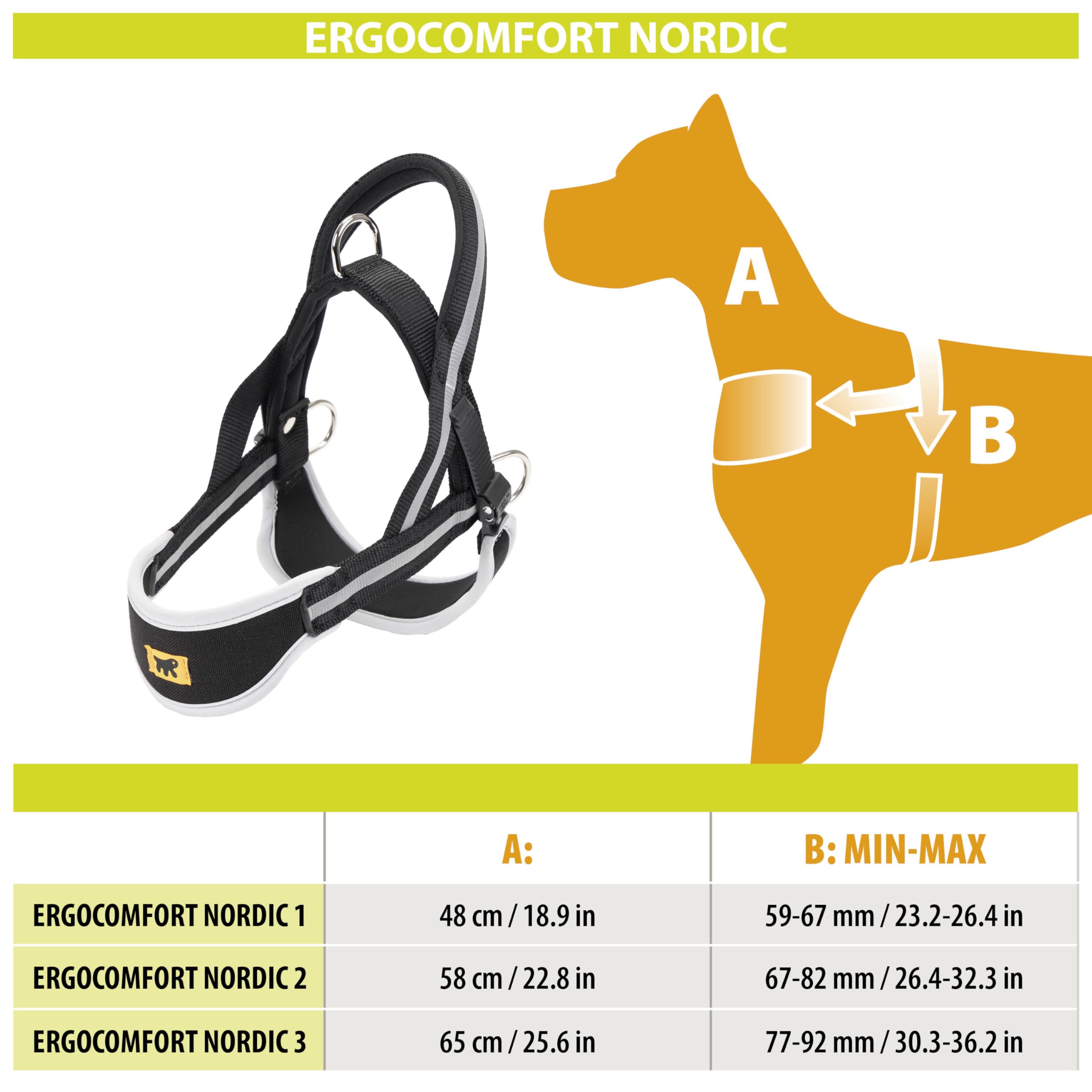 Ferplast Pettorina Cane ERGOCOMFORT NORDIC, Pettorina Svedese per Cane, Comoda Imbottita, Riflettente, Chiusura conMicroregolazione, Rilascio Rapido, LARGE