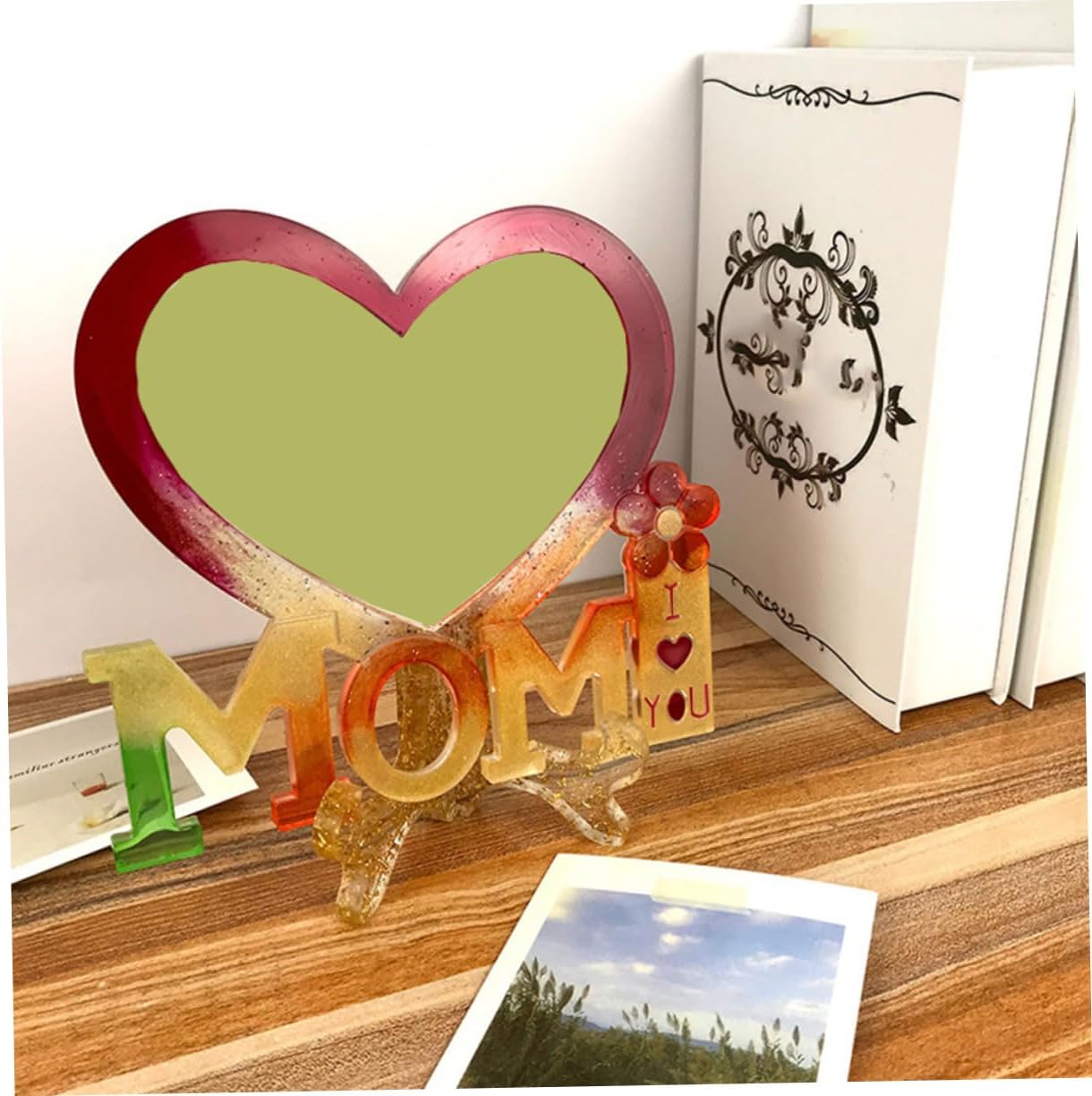Angoily DIY Photo Frame Mold Set 3pcs Epoxy Mould Mother's Day Decor Non- Easy to Use