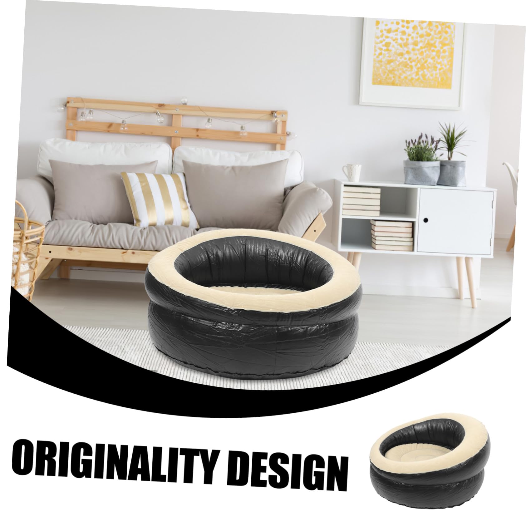 Divano Gonfiabile Pieghevole e Sgabello Portatile per Uso Domestico e Outdoor, Seduta Morbida in PVC Resistente, Leggero e Facile da Trasportare per Campeggio e Giardino