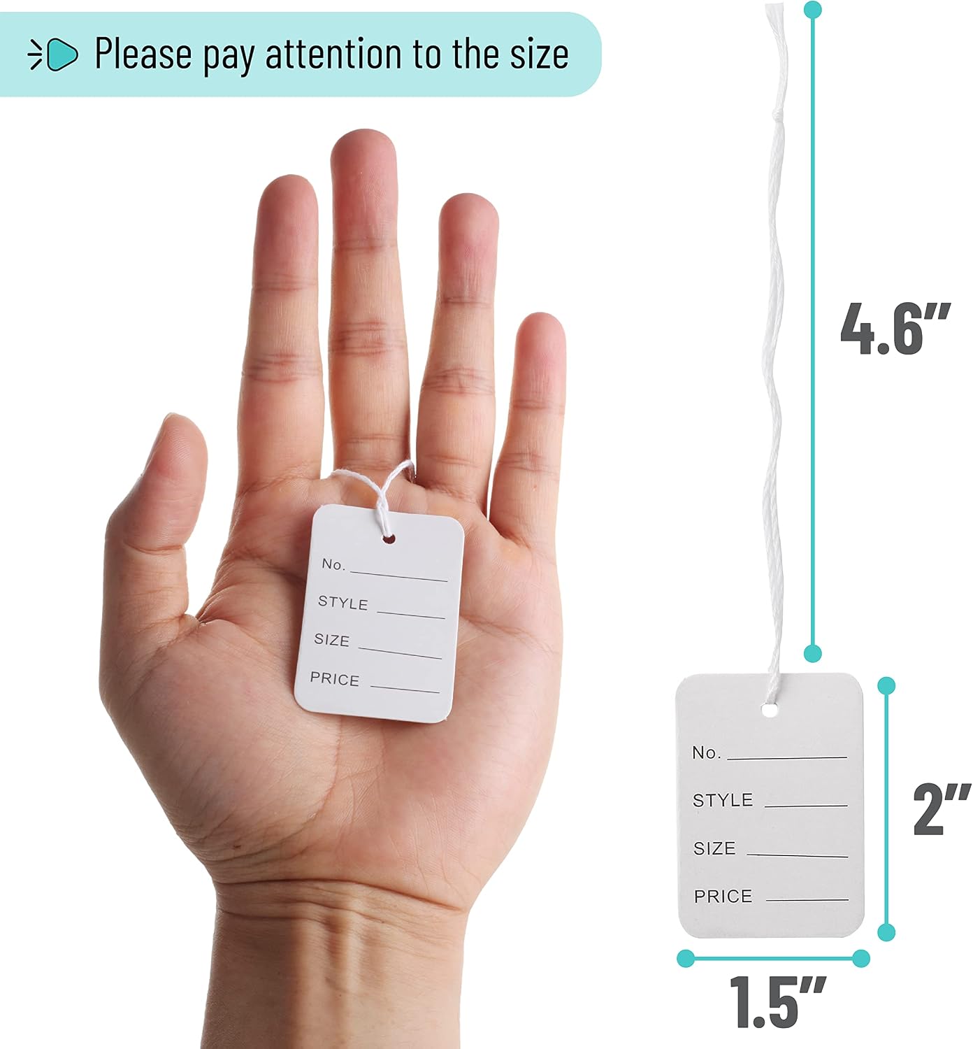 Mr. Pen- Price Tags with String, 200 Pack, Price Tags, Tags, Tags with String, Hang Tags, Coupons for Clothing, String Tags, Paper Tags with Strings, Sale Tags, Clothes Tags, Pricing Tags, Sales Tags