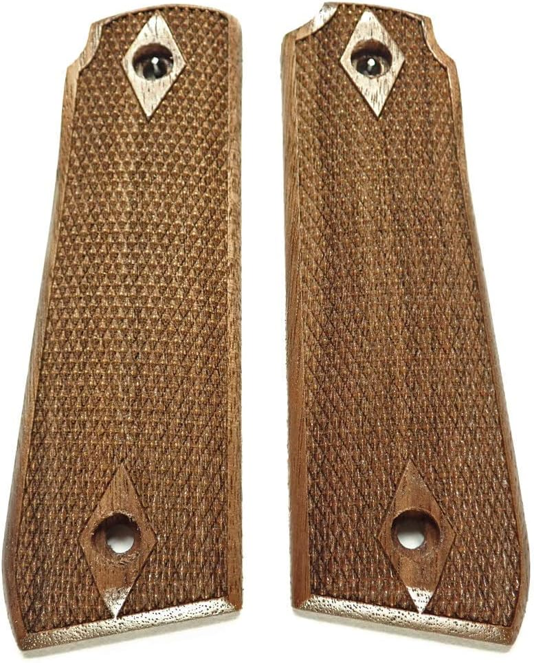 Walnut Double Diamond Checkered Ruger Mark IV 22/45 Grips
