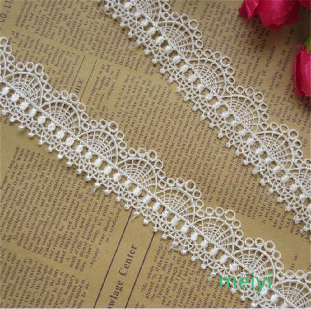 2,7 M Polyester Floral Dentelle Ruban 5.5 Cm De Largeur Style Vintage Liseré Noir Garnitures