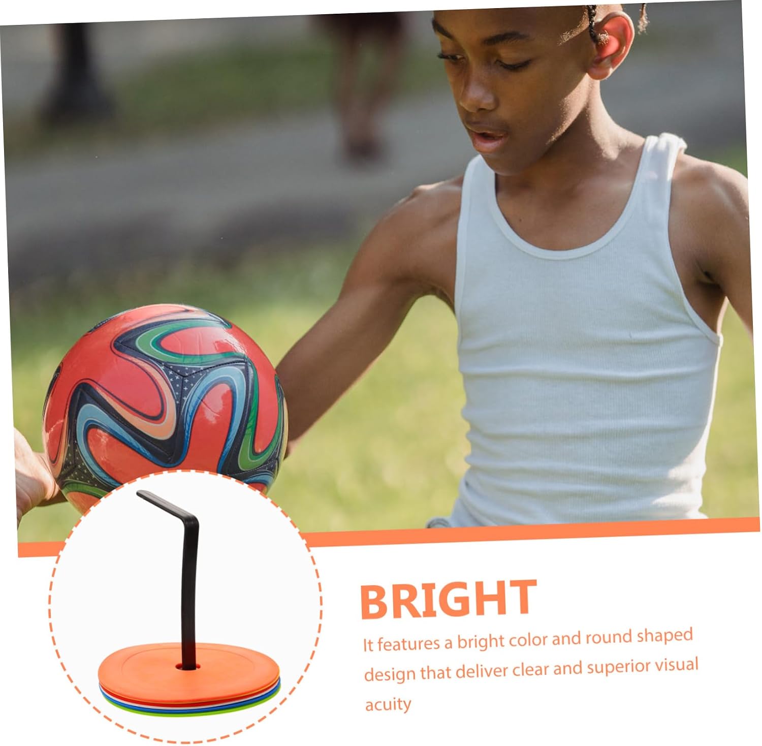 1set Soccer Training Marker Durable Pe Sign Discs for Football Basketball and Agility Drills Bright Color Design for Gym Class and Sports Activities