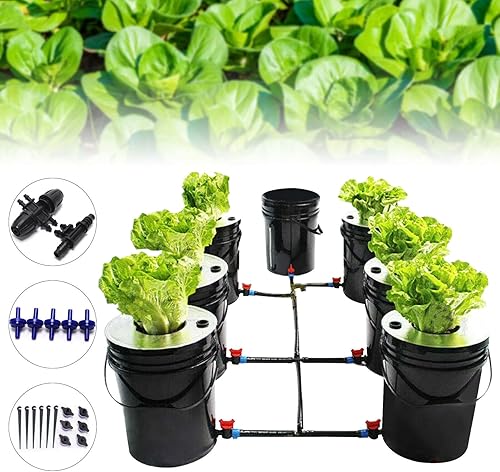 Miniatura 2 de Sistema de cultivo hidropónico, 7 macetas de 20 litros hidropónico, sistema DWC de cultivo de agua profunda, kit de cultivo de recirculación de