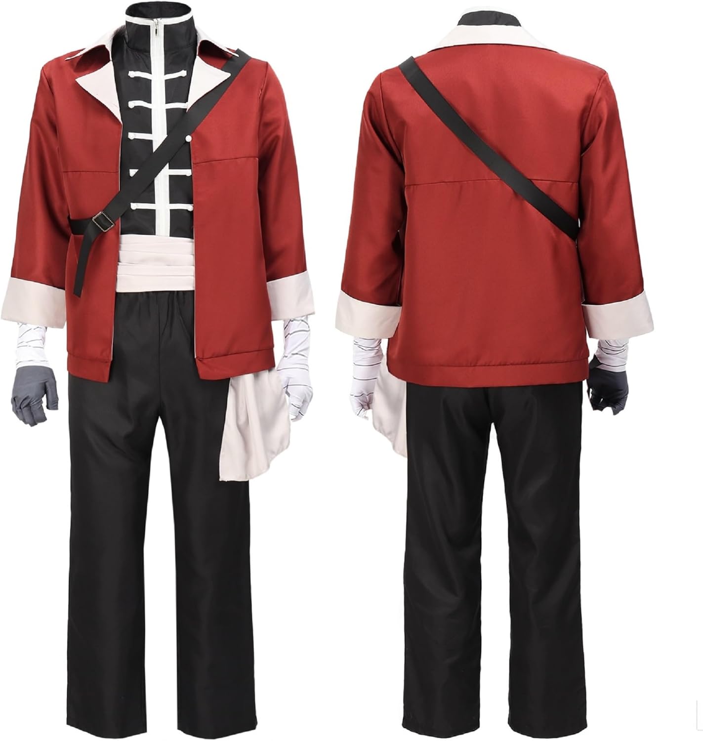 DAZCOS Mens Cosplay Costume Red Jacket outfit