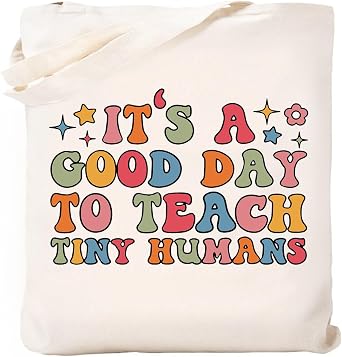 Jakayla Teacher Appreciation Gifts, Reusable Cotton Teacher Tote Bag For Women,Teacher Gifts from Student Its a Good Day