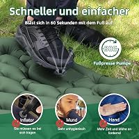 Shuoo Önfelfújó Kempingmatrac 12cm Vastag 72cm Széles - Ultrakönnyű Vízálló Matrac Lábpumpával és Párnával Túrázáshoz 3