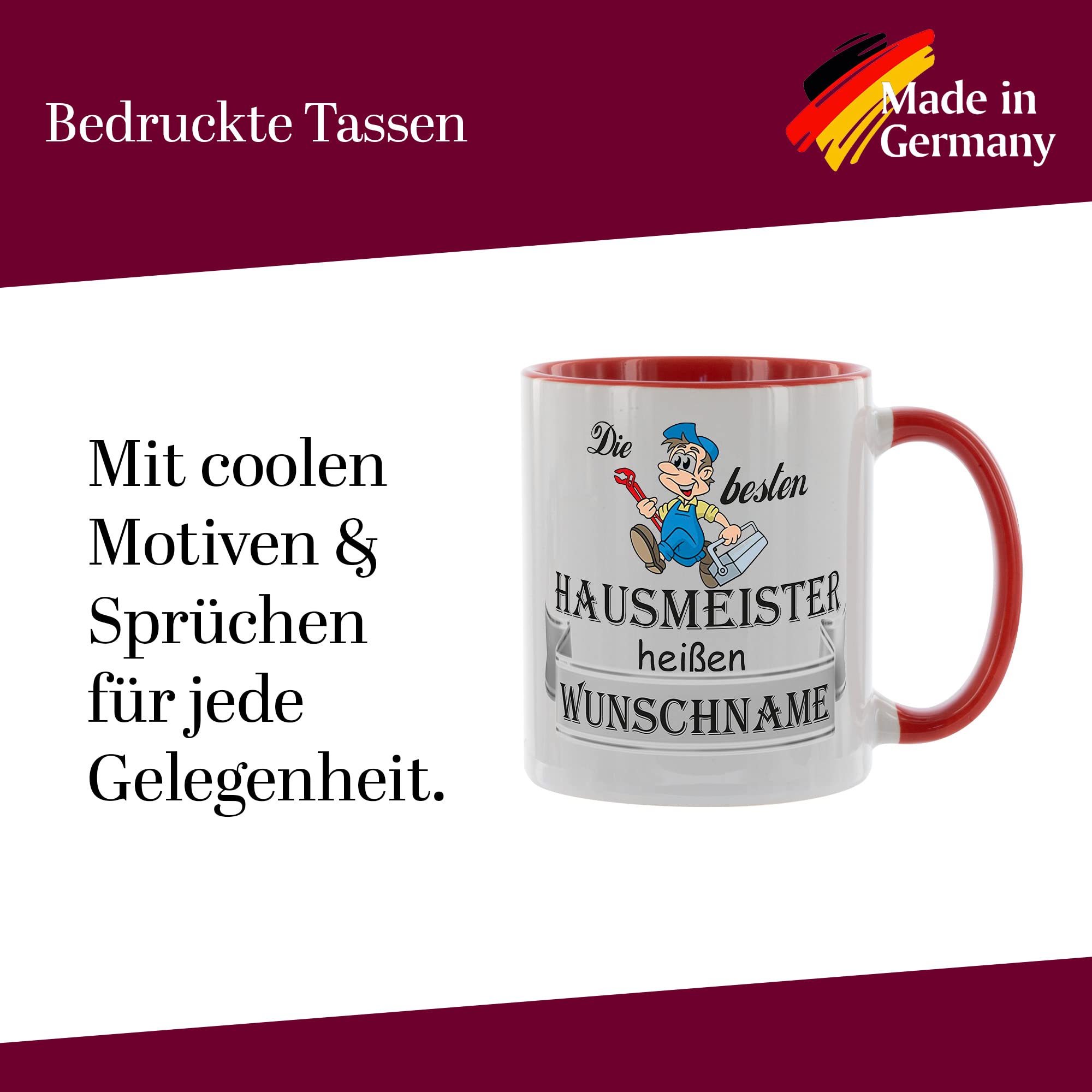 Personalisiert Bademeister-Tasse – „Die Besten Bademeister Heißen…“ Mit Individuellem Namen & Text