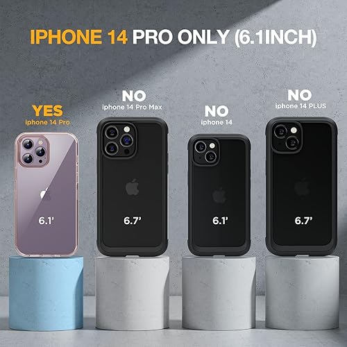 Miniatura 1482 de Miracase Glass Series - Funda para iPhone 11 de 6.1 pulgadas, funda resistente de cuerpo completo mejorado con protector de pantalla de vidrio Negro