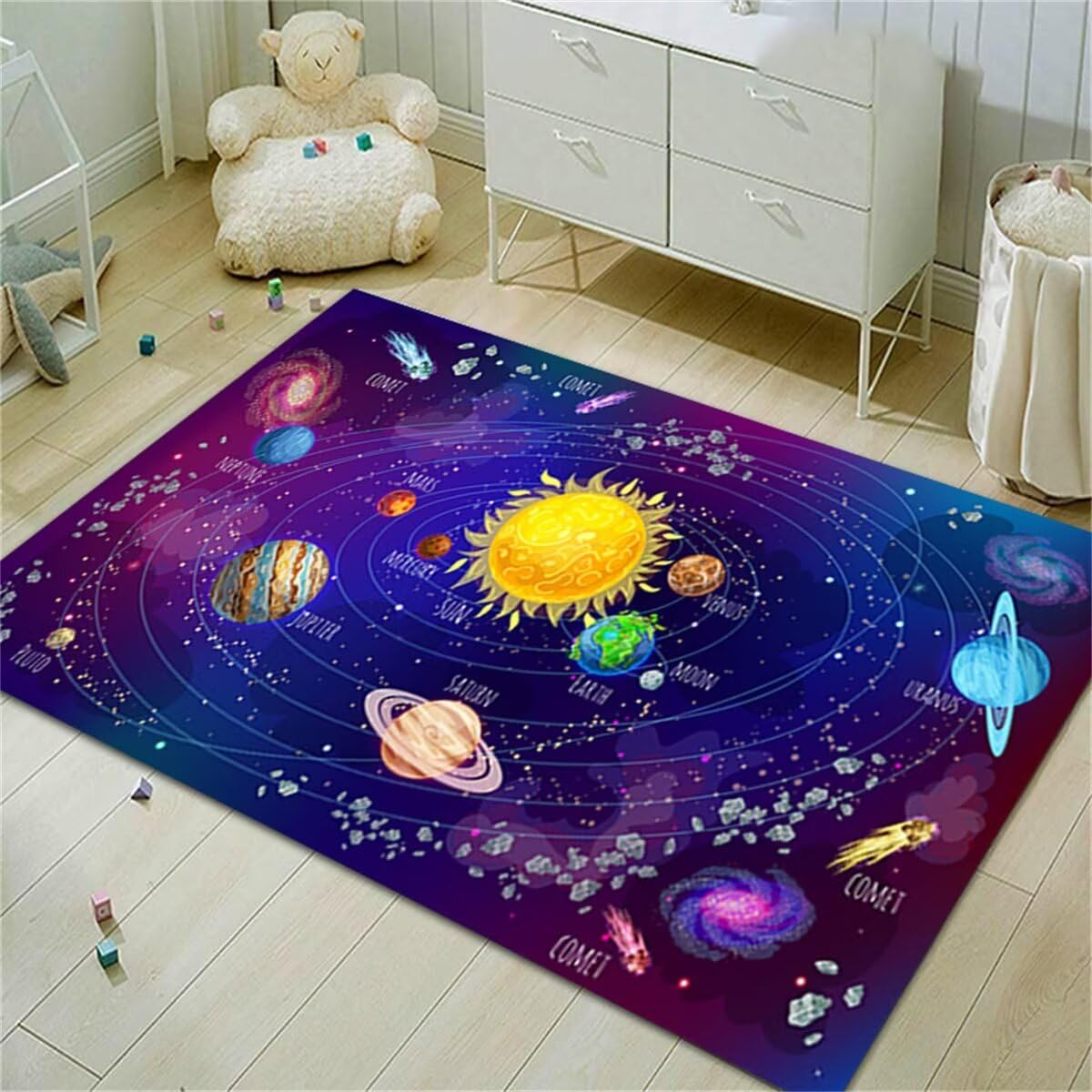 Tapis chambre fille 50x80cm antidérapant avec motif dessin animé