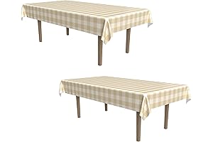 Plastic Rectangular Plaid Tablecloths Create a Charming Ambiance