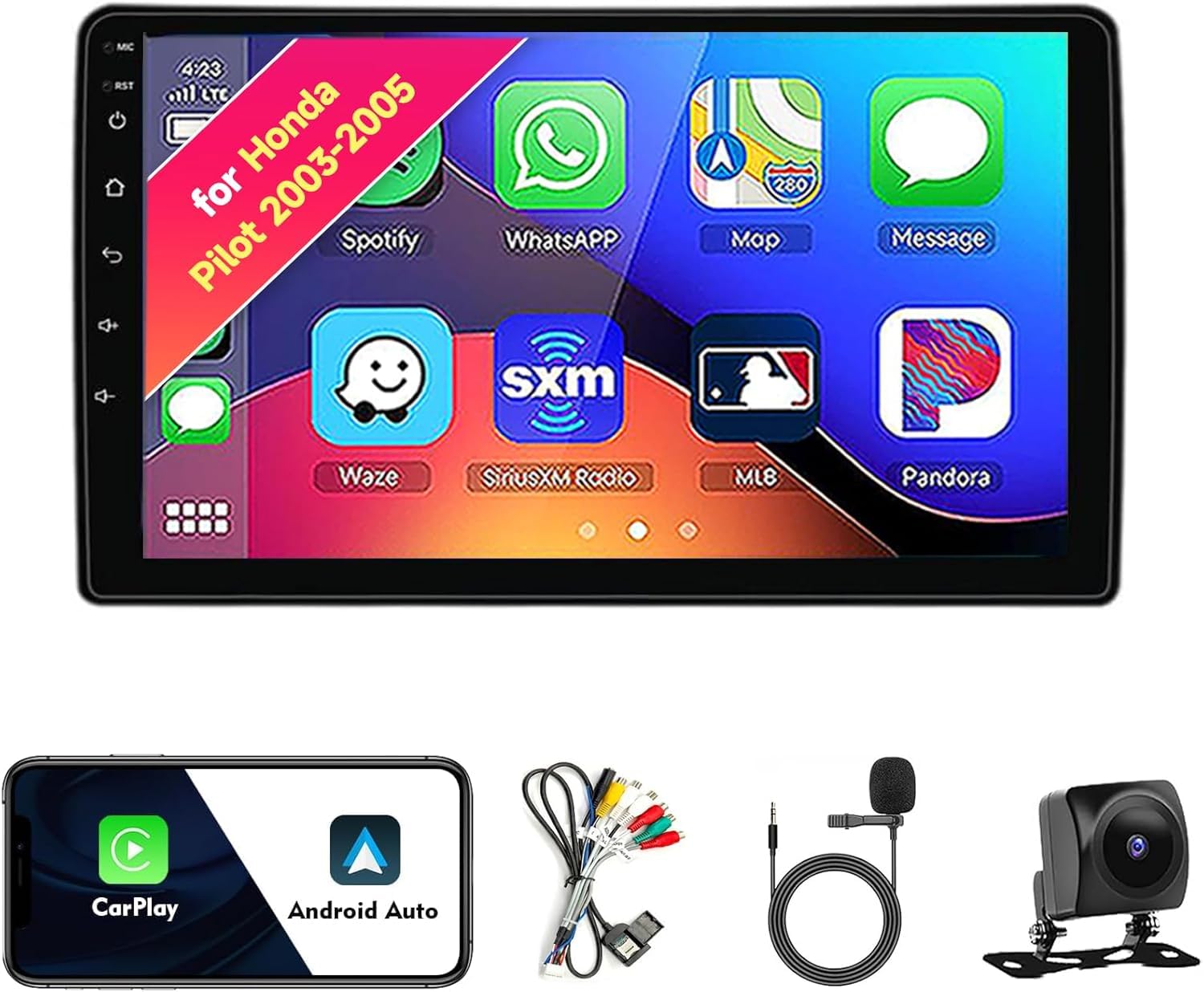 カーナビ Andrody Amazon.com: 8CORE 2+32GB Android 14 Car Radio Stereo for 2003-2005