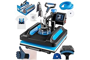 Topdeep Pro 8-in-1 Heat Press for T-Shirts, Mugs, and More