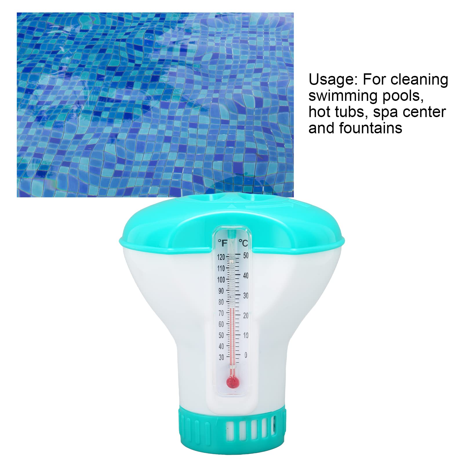 Distributeur Flottant Piscine Avec Thermomètre Intégré - Dosage Chimique Automatique Pour Spa & Piscine