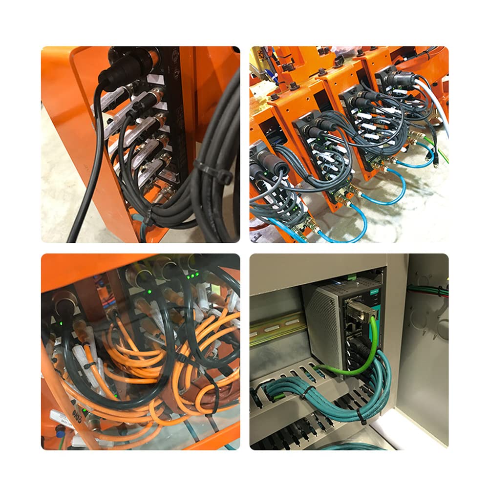 Lot de 2 connecteurs mâles M12 8 broches, connecteur circulaire industriel de 12 mm, capteur filaire, IP67 A, code droit, adaptateur non shiled 60 V 4 A AC/DC connecteur pour PG7
