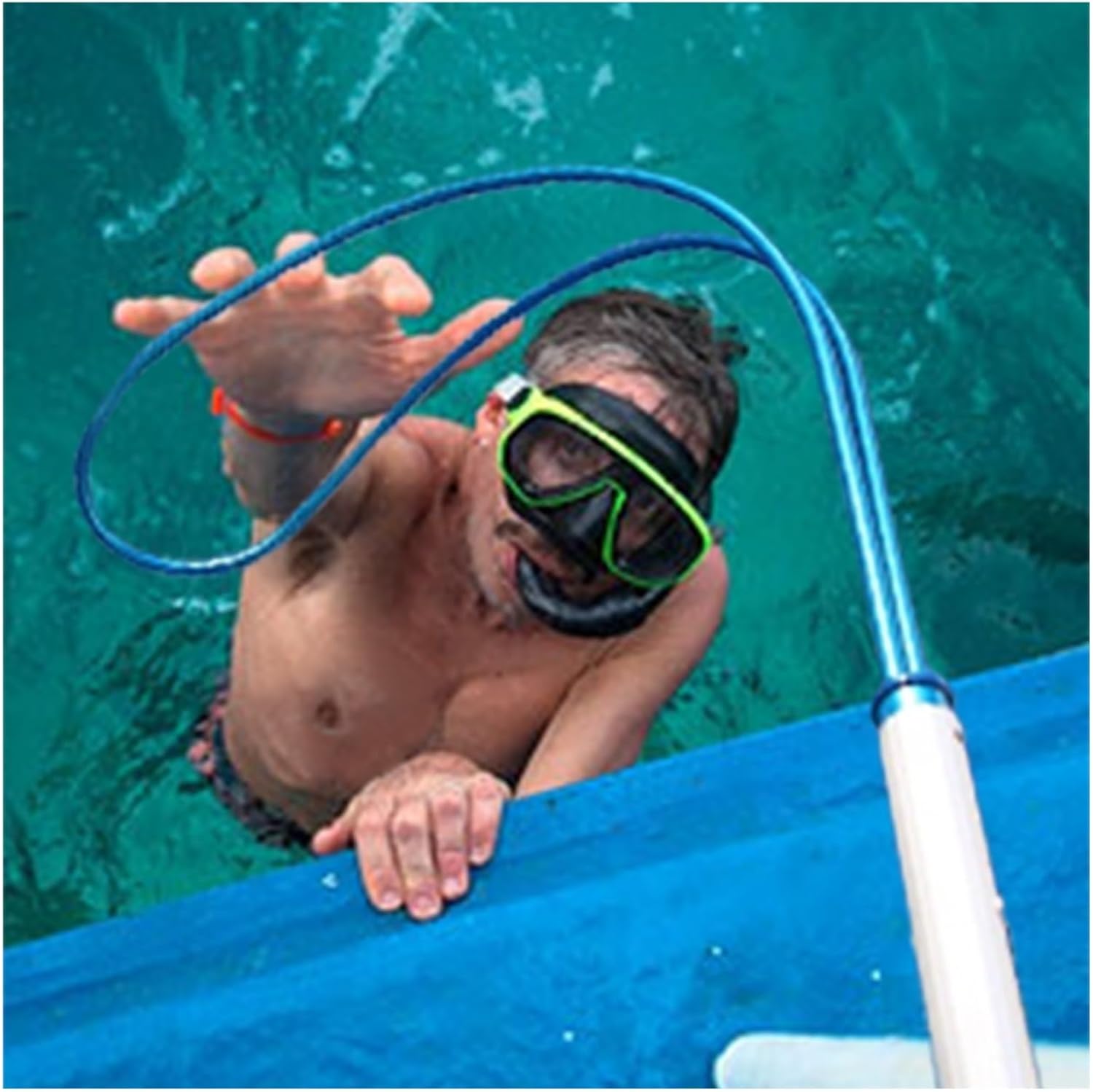 Aluminum Alloy Lifesaving Rescue Pole 3m/9.8ft - Professional Pool Safety Hook for Water Parks, Emergency Drowning Rescue Equipment, Essential Lifeguard Gear