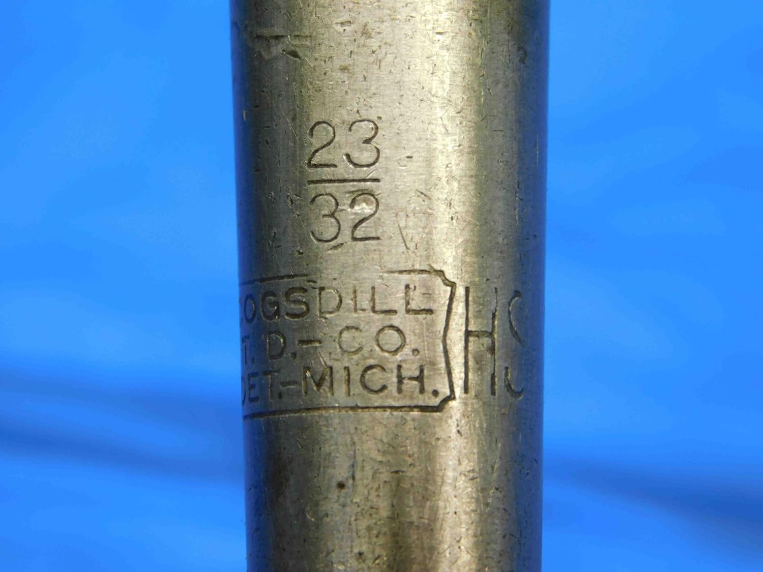COGSDILL T.D. CO. 23/32 O.D. HSS Reamer Morse Taper #2 Shank 8 Flute MT2 .7187 - JC1845AR3